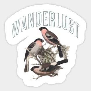 Wanderlust bullfinch Sticker